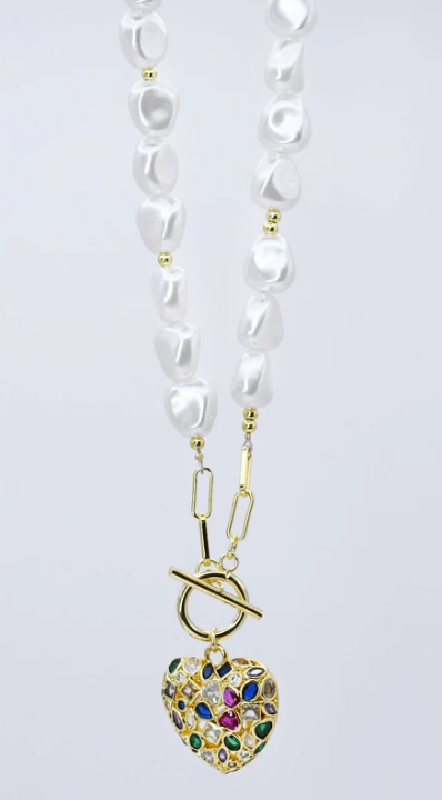TJ - Radiant Heart Pearl Necklace