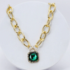 TJ - Emerald Glamour Chunk Necklace (2 colors)