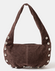 Faux Suede Silver Stud Handbag (3 colors)