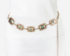 Rectangle Concho Chain Belt (2 colors)