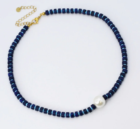 TJ  -  Lady In Blue Gemstone Necklace