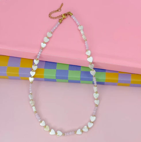 TJ - Candy Hearts Strand Necklace (4 Colors)
