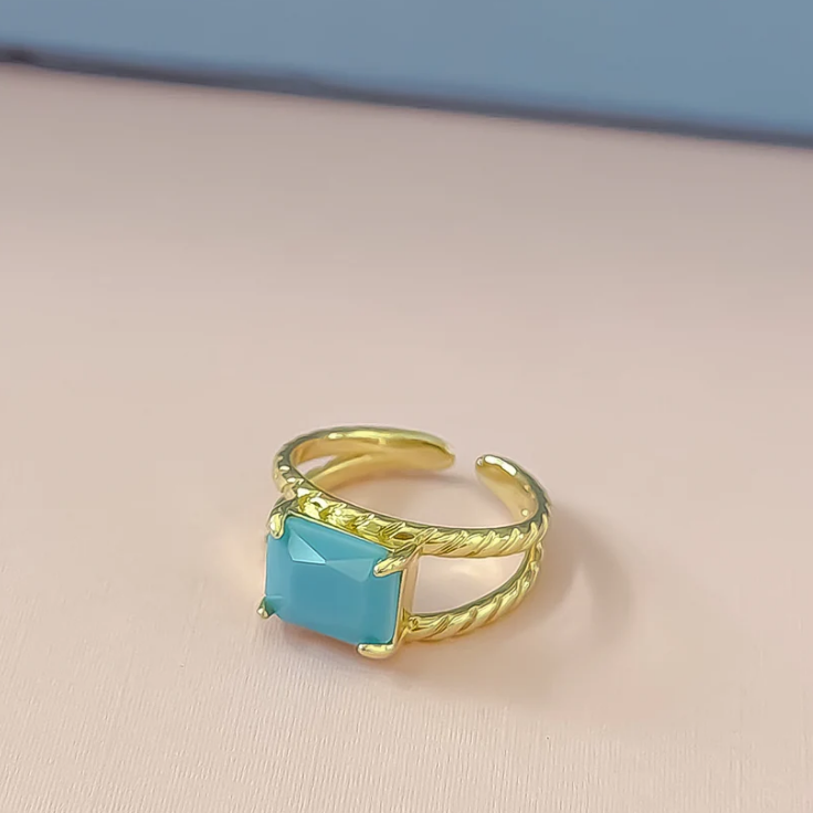 TJ - Turquoise Twist Ring