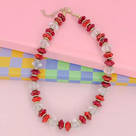 TJ - Cherry Pop Beaded Necklace