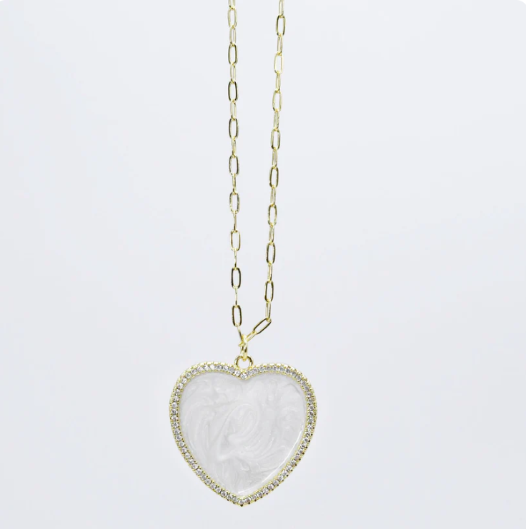 TJ - Shimmering Heart Necklace