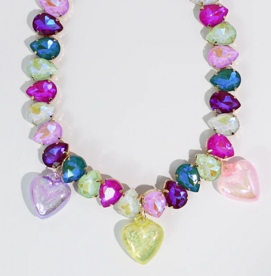 TJ - Happy Hearts Gem Necklace