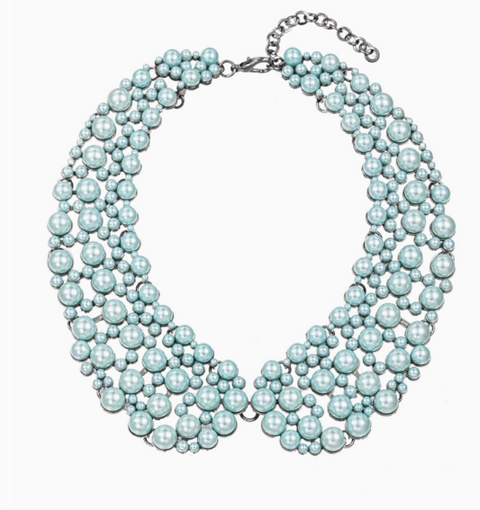 Diana Statement Necklace - Mint Green Pearl