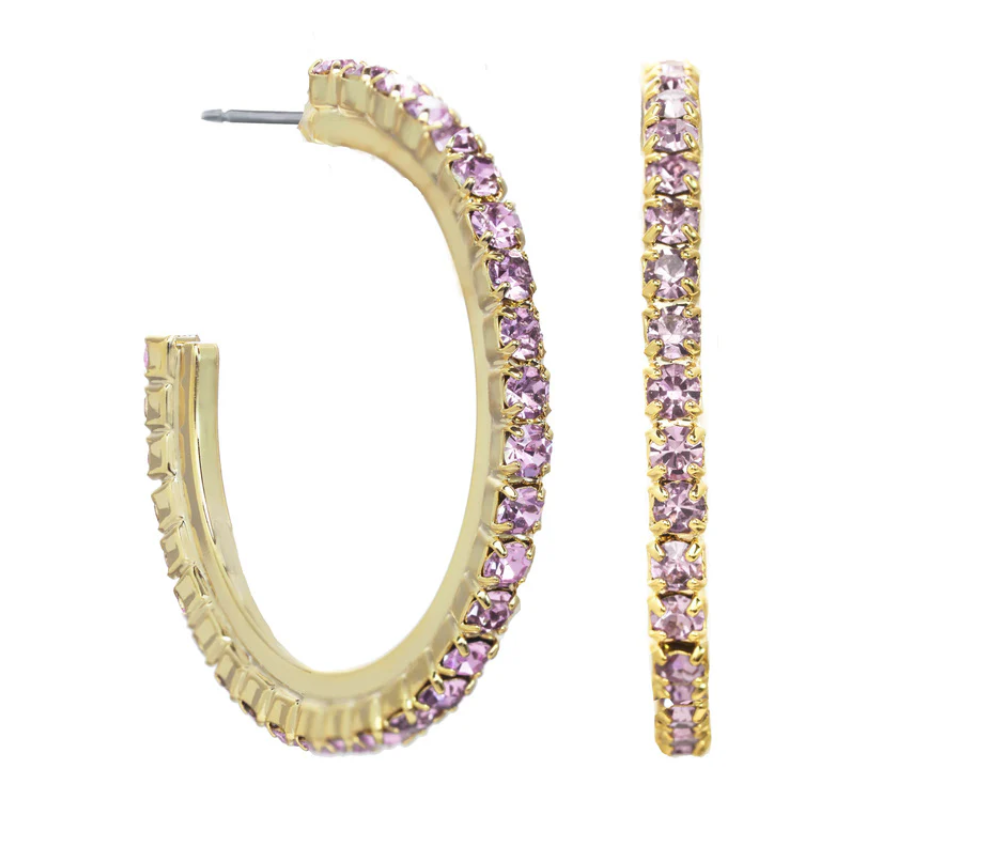 TOVA - Antique Gold Slim Hoops (3 colors)
