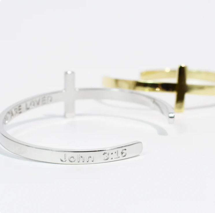 TJ- John 3:16 You Are Loved Bangle - 2 Colors