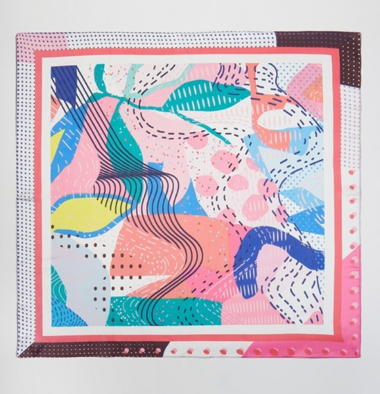 Abstract Collage Print Bandana