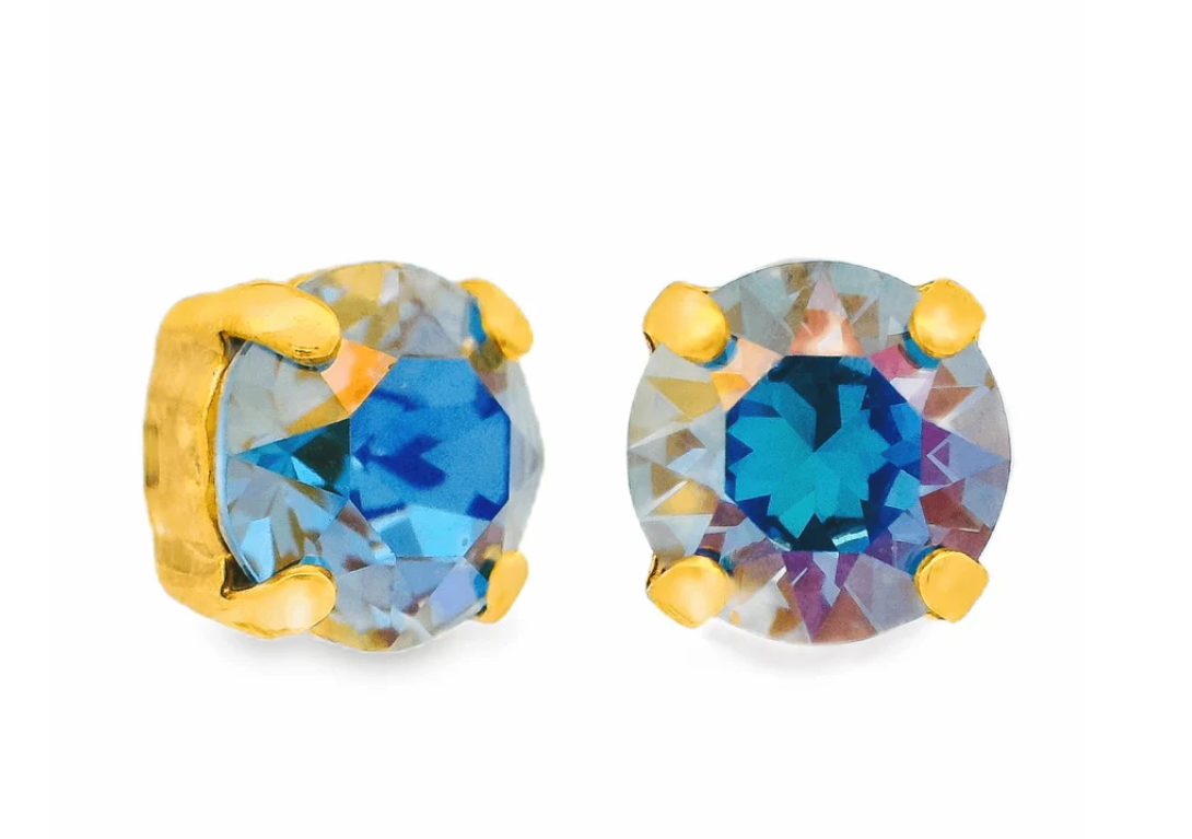 TOVA - The Oakland Studs in Ice Blue Lemon