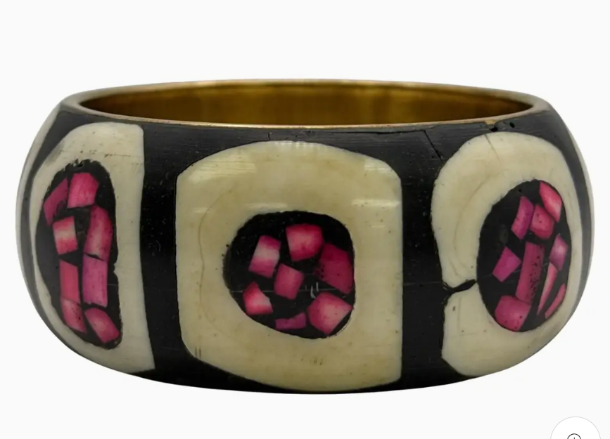 Pink Mosaic Inlay Bangle