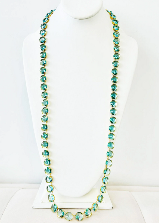 TOVA - The Celia Necklace - Unfoiled Aqua Bohemica