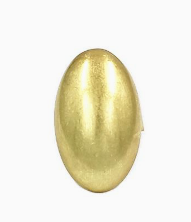 Gold Oval Metal Stretch Ring