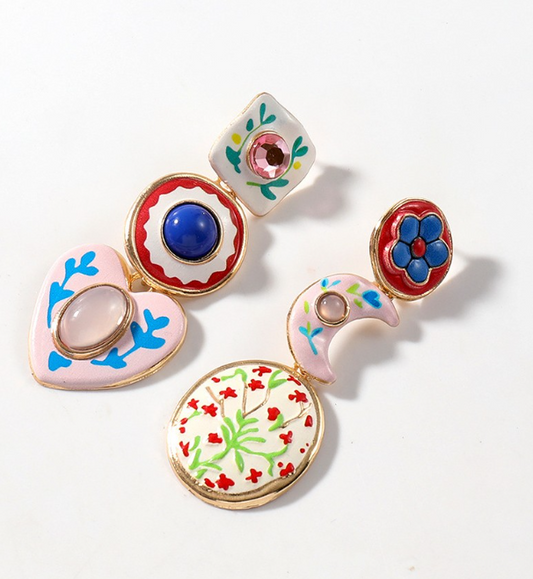 Touch of Whimsy Asymmetrical Earrings