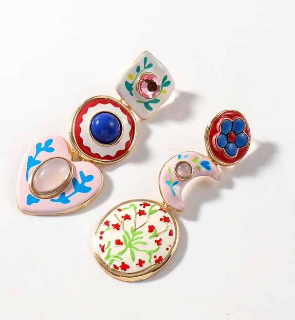 Touch of Whimsy Asymmetrical Earrings