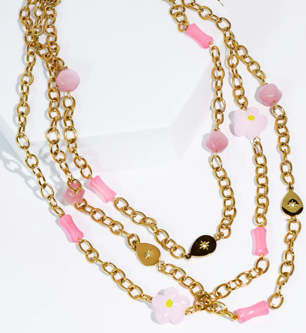 TJ - Flower Pop Layered Necklace