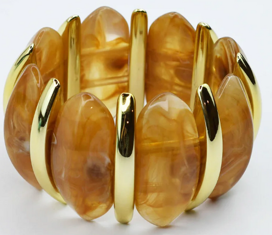 TJ - Chunk It Up Stretch Bracelet-Brown