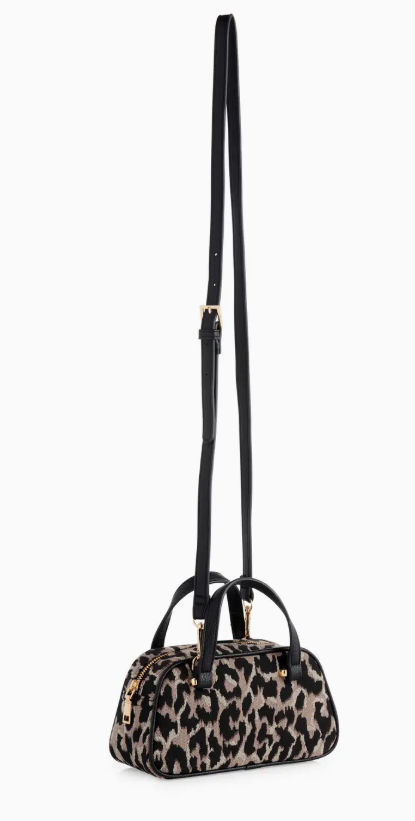 Vallerie Leopard Mini Top Handle Bag