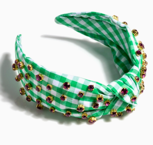 Embellished Gingham Knotted Headband (3 colors)
