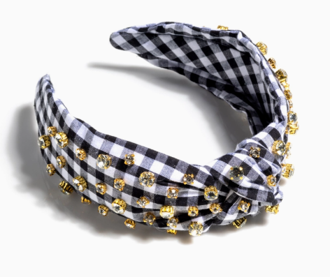 Embellished Gingham Knotted Headband (3 colors)