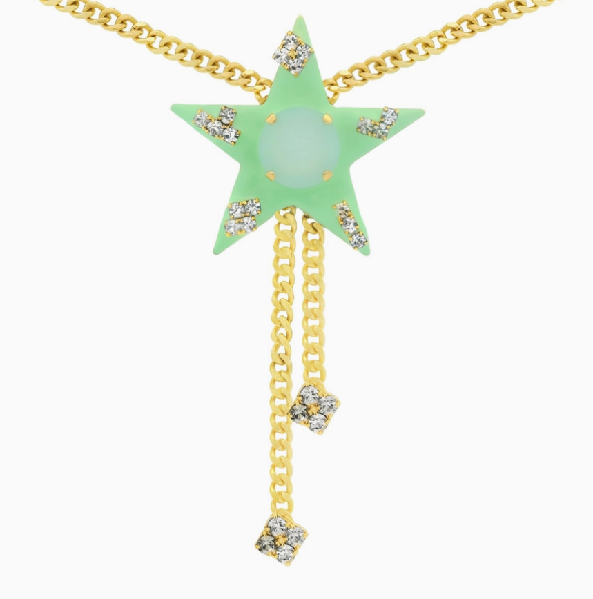 TOVA - Bolo Star Necklace in Pippamint