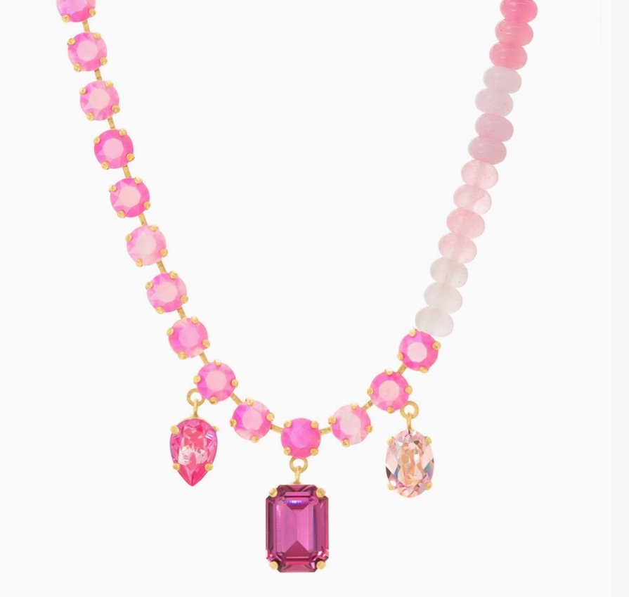 TOVA - Glitterbelle Necklace in Pinkle