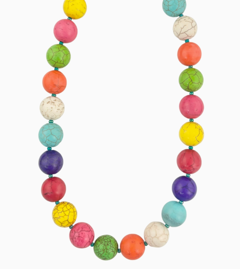 Multicolor Magnesite Beaded Necklace