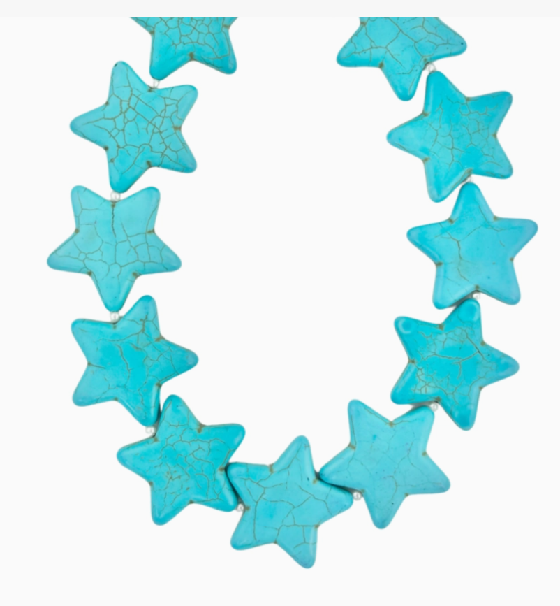 Turquoise Magnesite Star Necklace