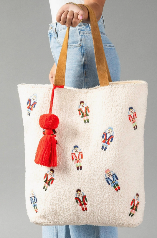Sherpa Nutcracker Oversized Tote