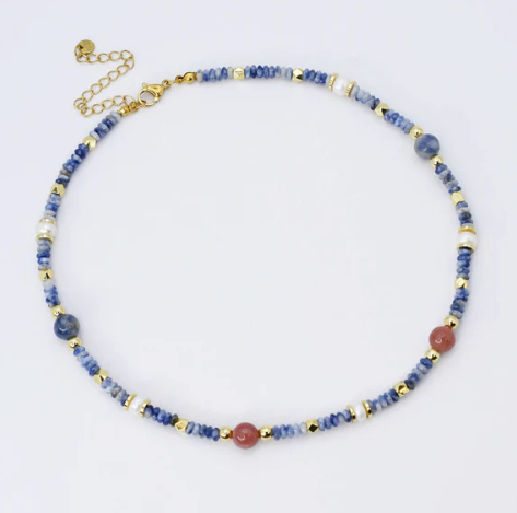 TJ  -  Ocean Blue Gemstone Necklace