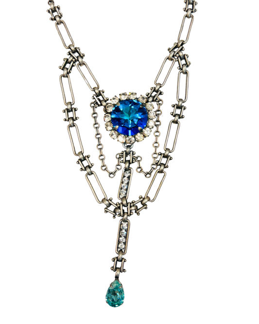 TOVA - The Elizabeth Necklace in Antique Silver