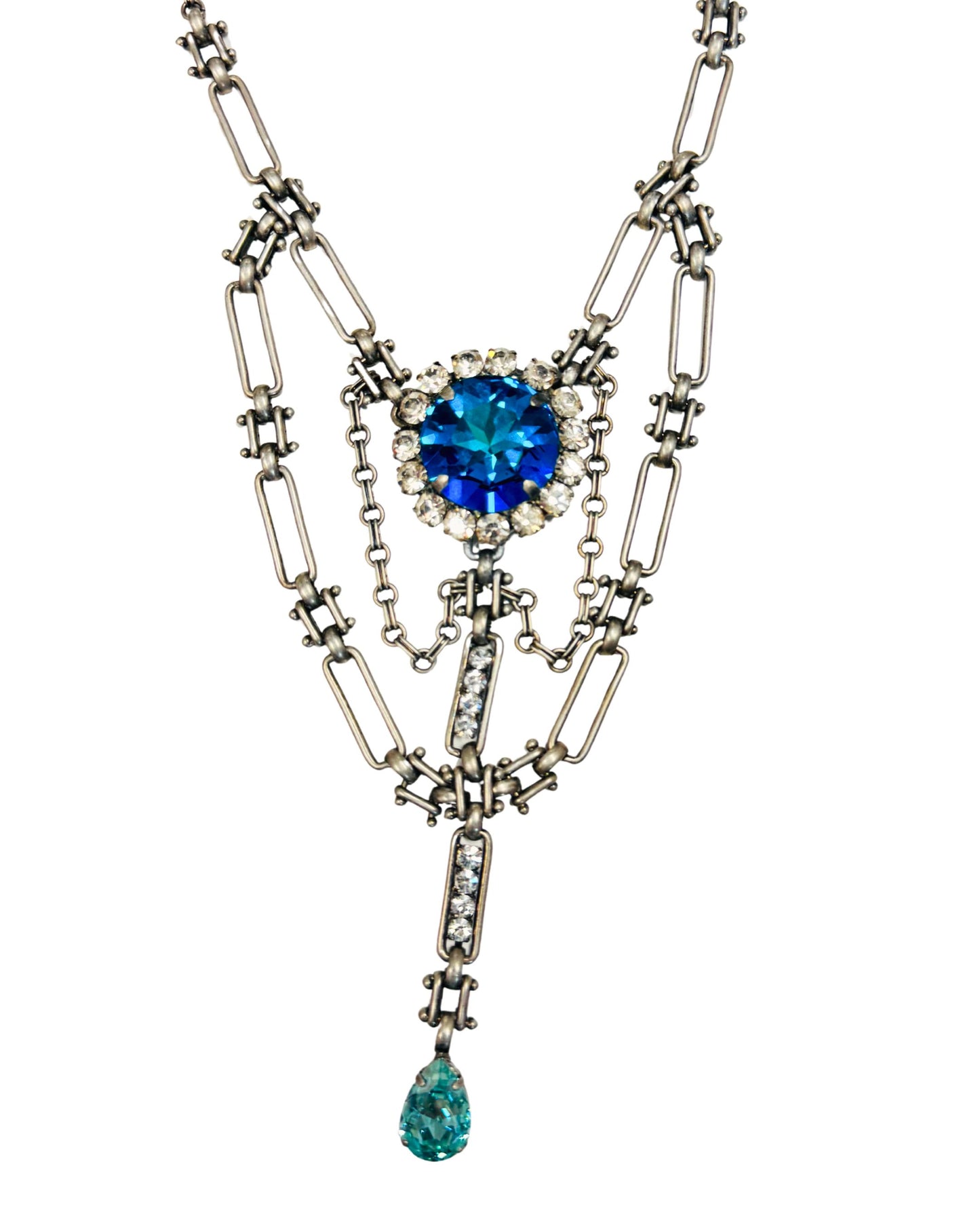 TOVA - The Elizabeth Necklace in Antique Silver