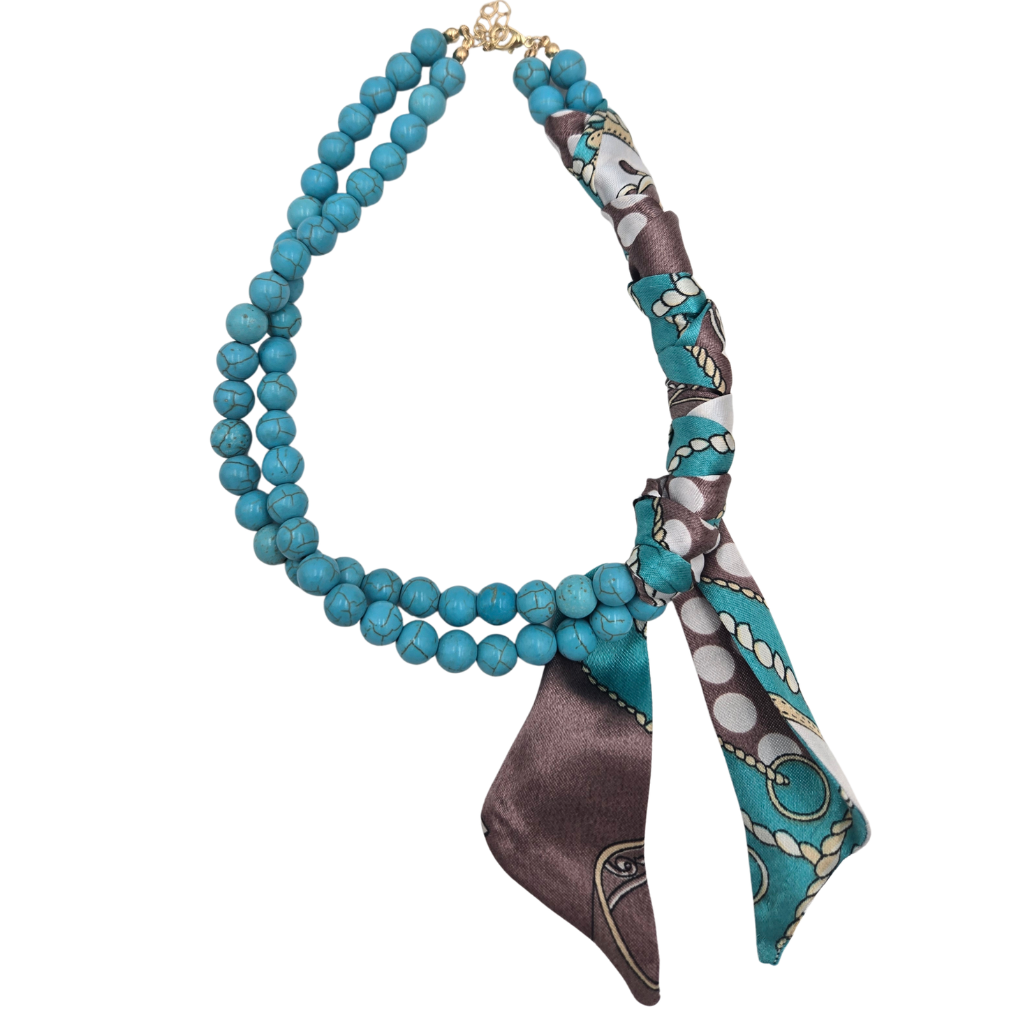 Turquoise Twilly Scarf Necklace