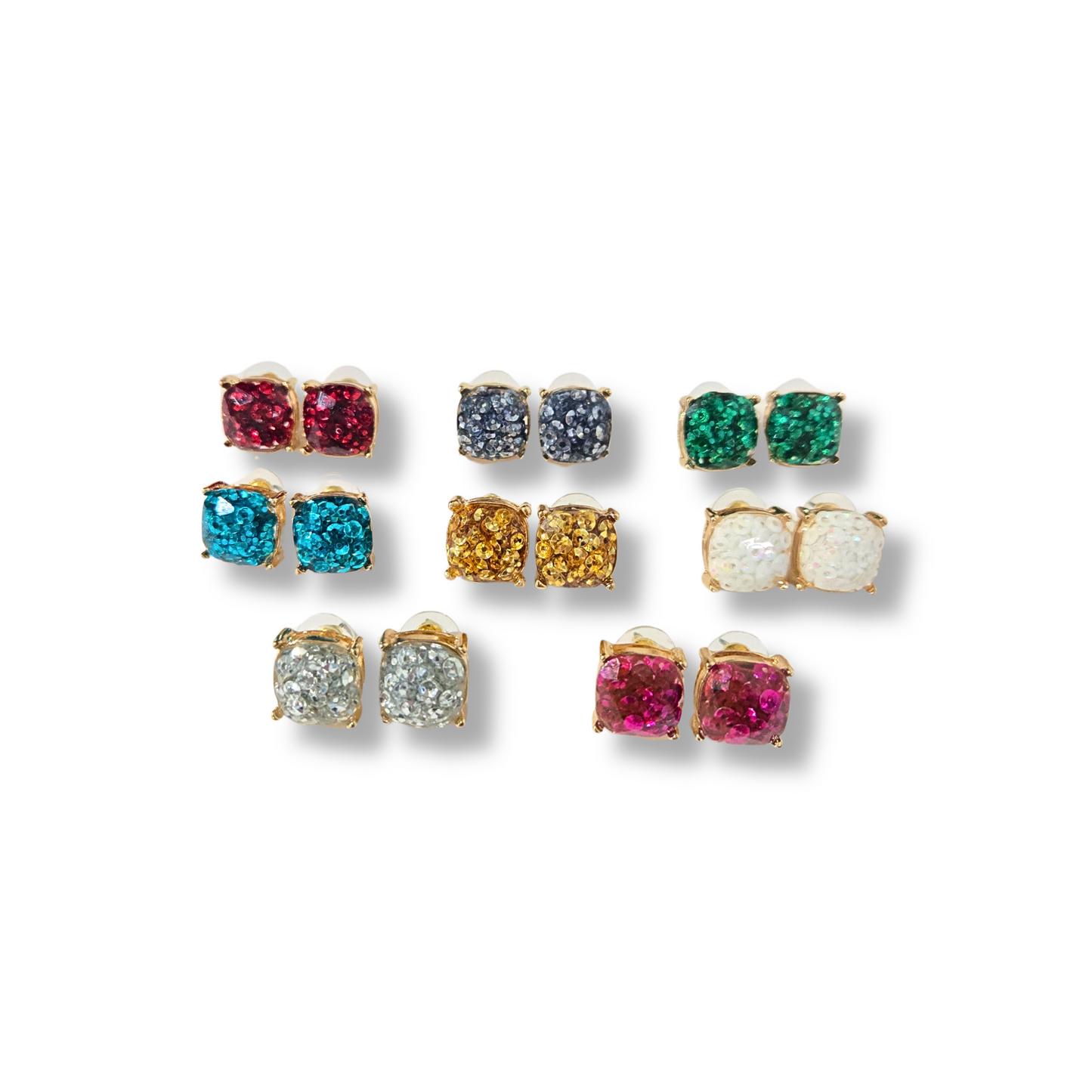 Sequin Statement Studs (8 colors)