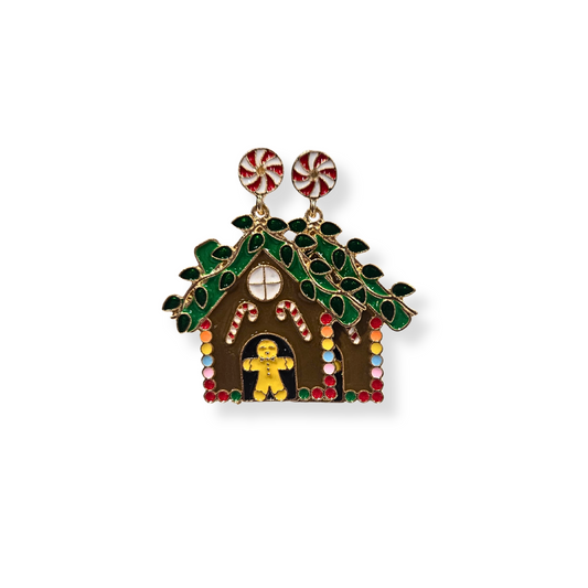 Gingerbread House Earrings
