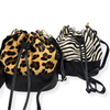 Italian Leather Animal Print Bucket Bag (2 colors)