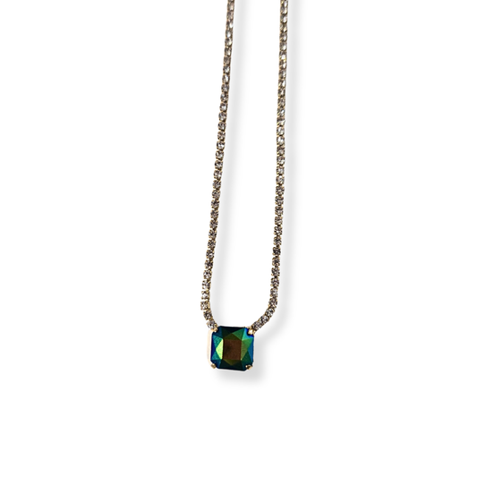 Sienna - Riley Square Necklace in Jet Brandy