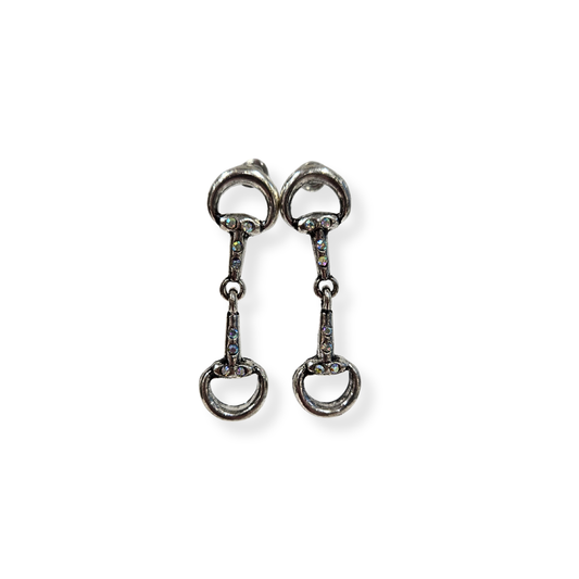 Antique Silver Equestrian Earrings