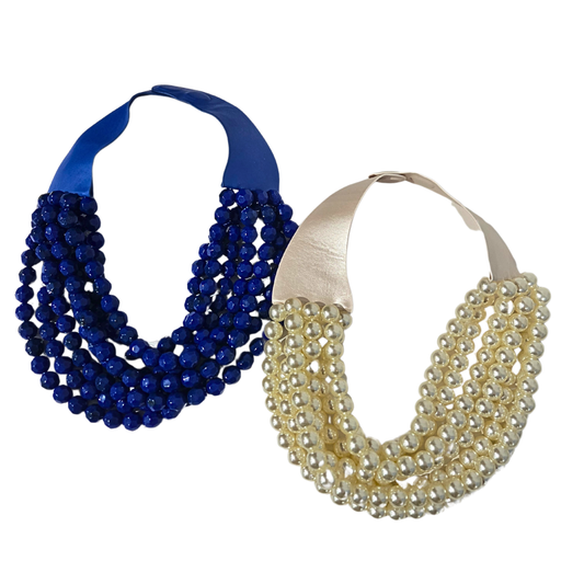 Layered Bead Statement Necklace (2 colors)