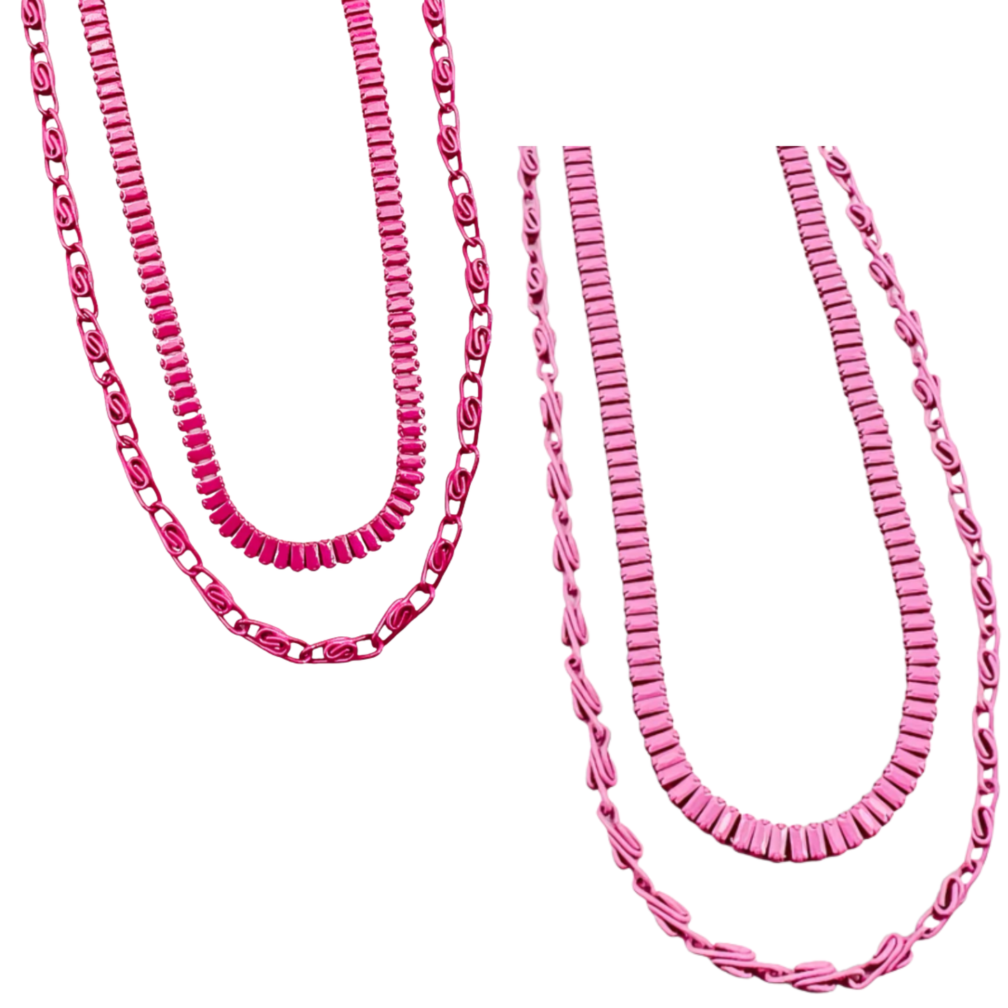 TJ - Double Enamel Necklace - 2 Colors