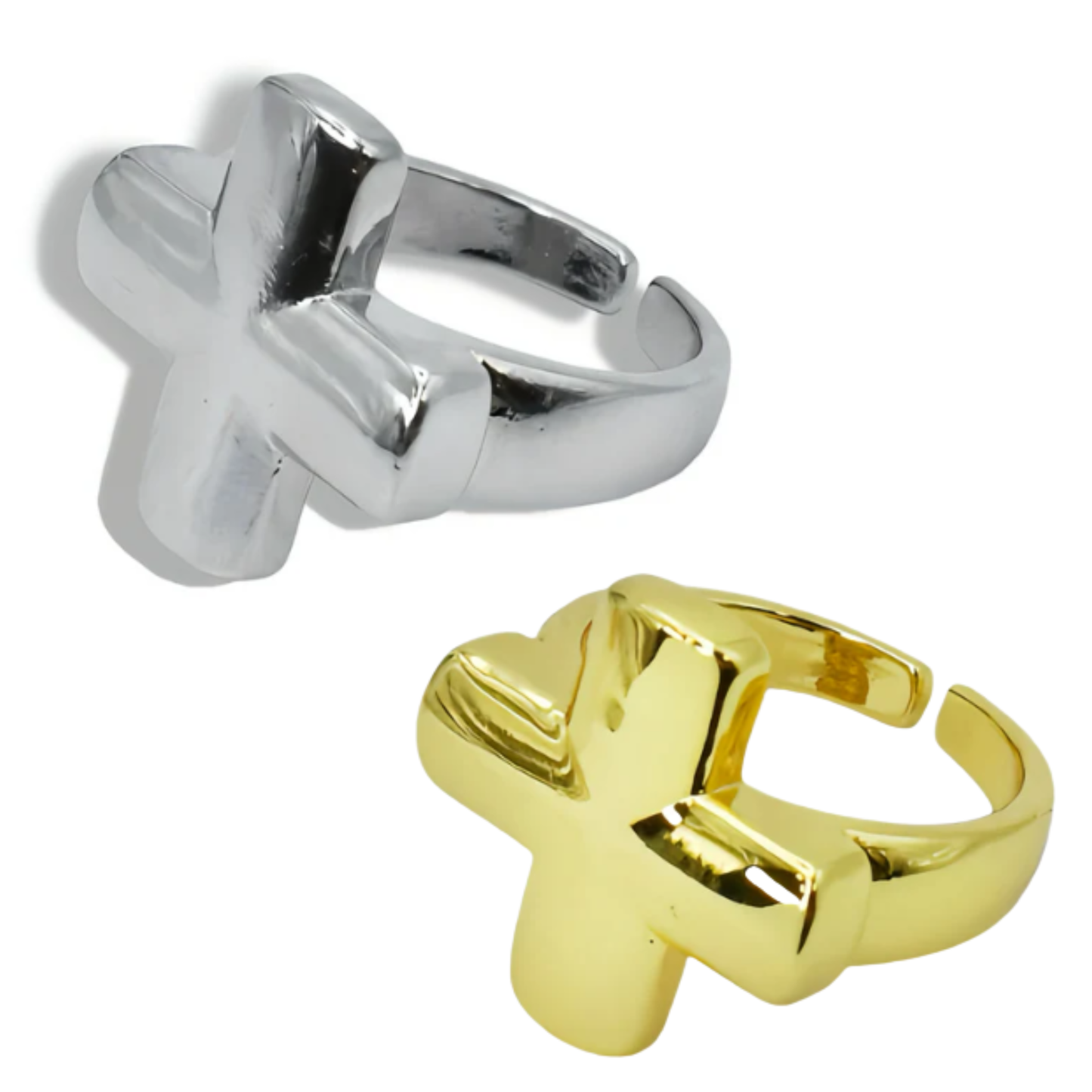 TJ  -  Chunky Cross Ring  - 2 Colors