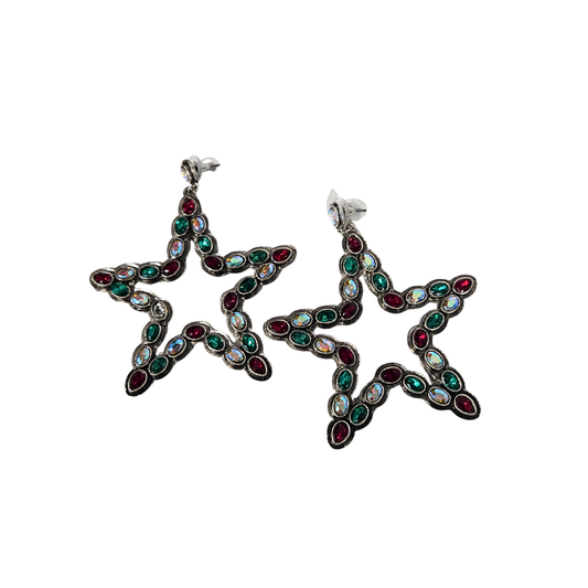 All the Bling Star Earrings - Christmas
