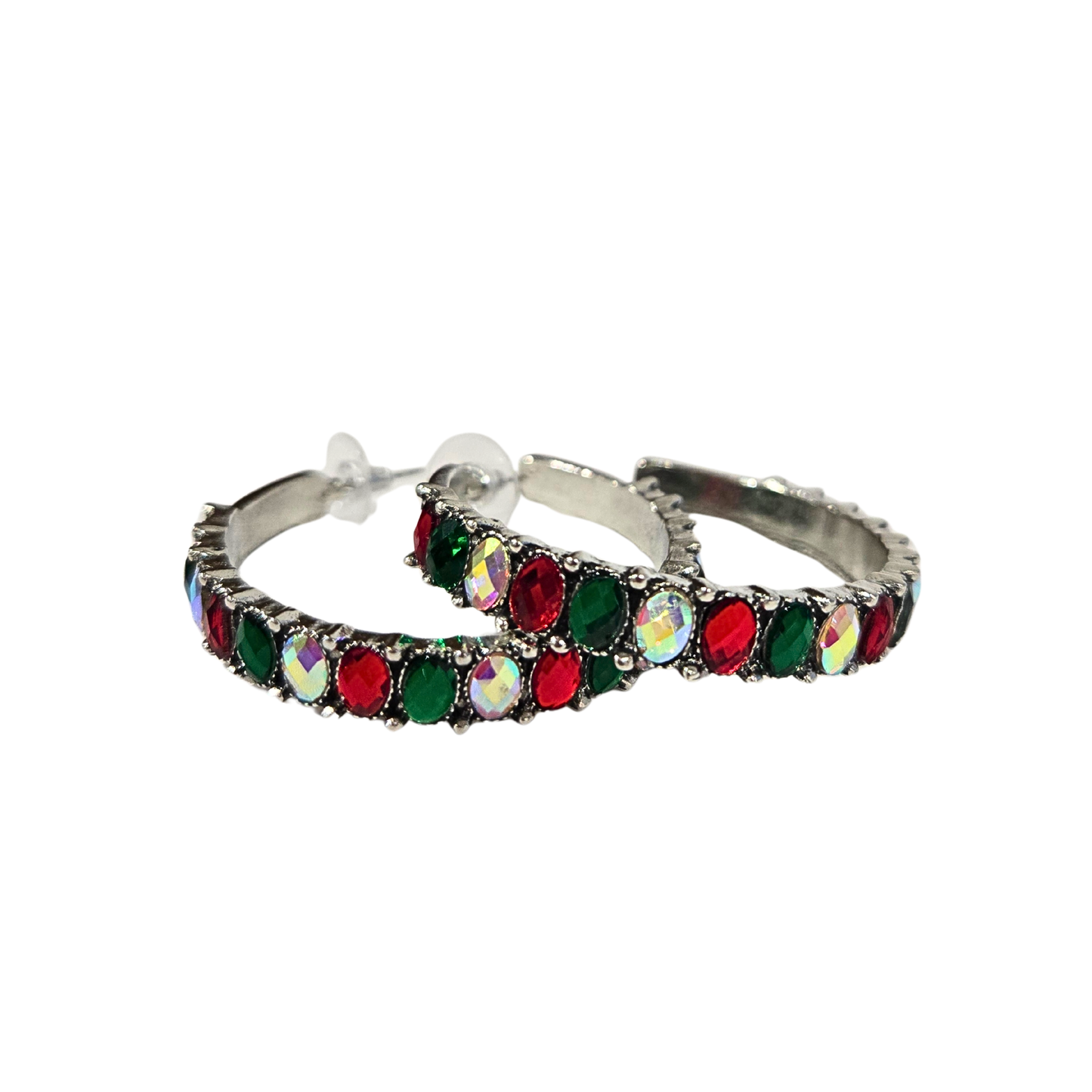Christmas Bling 1.5" Hoops