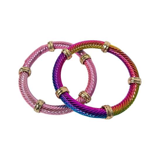 Twisted Cable Stretch Bangle (2 colors)