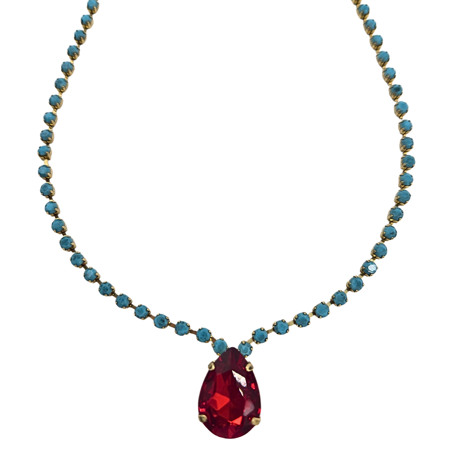 Sienna - The Elle Necklace in Turquoise/Red