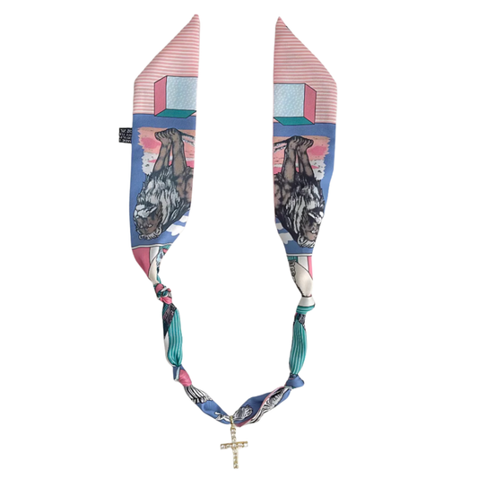 Zebra Faith Twilly Scarf Necklace