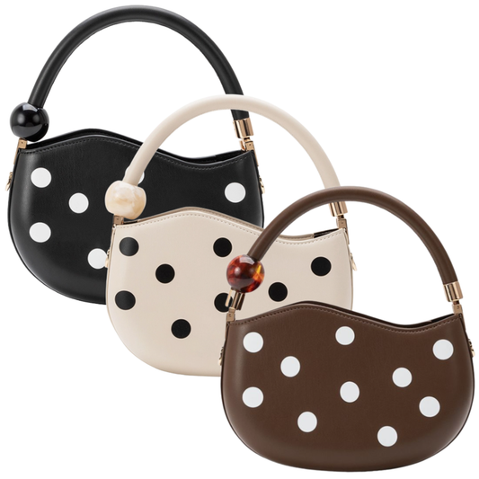 The Jennie Vegan Polka Dot Handbag (3 colors)