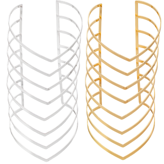 Metallic Arrow Long Cuff Bracelet (2 colors)