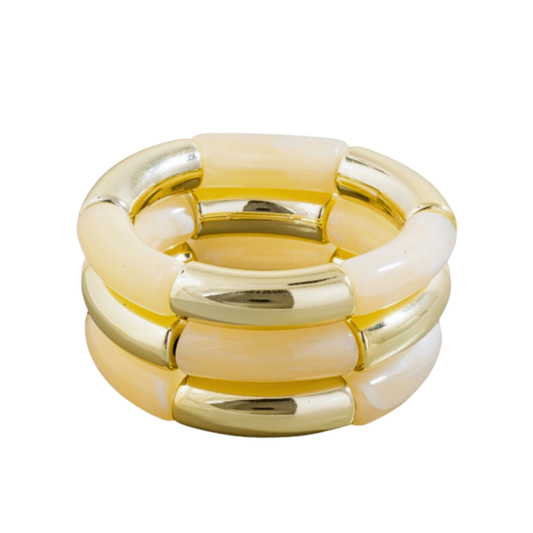 Ivory & Gold Bracelet Stack